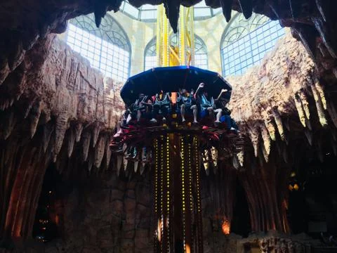 Tower drop game at Ba Na Hills landmark in Danang, Vietnam Stock Photos