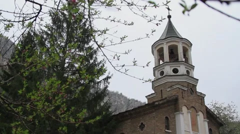 The tower of Dryanovo monastery Stock Footage 40341318