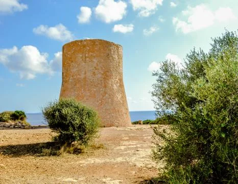 A tower at the edge of the earth Stock Photos
