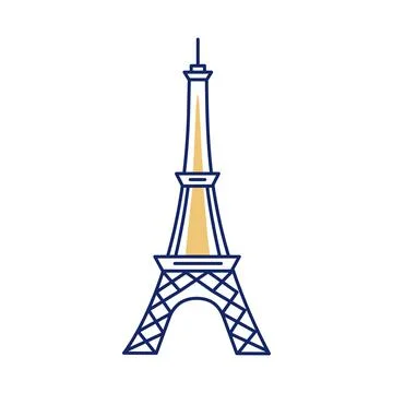 Tower eiffel france 库存插图