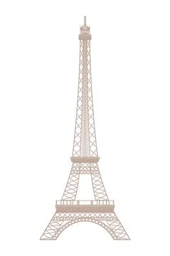 Tower eiffel landmark 库存插图