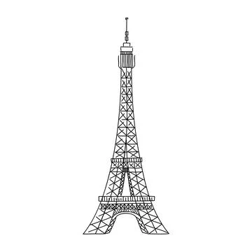 Tower eiffel parais landmark Ilustración de archivo