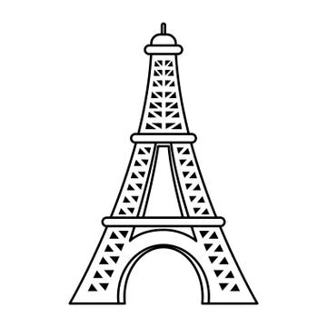 Tower eiffel paris landmark structure イラスト素材