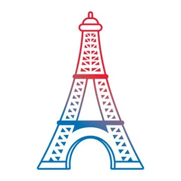 Tower eiffel paris landmark structure Illustrazione stock