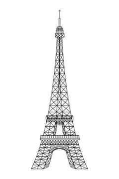 Tower eiffel structure french icon Stock Illustration