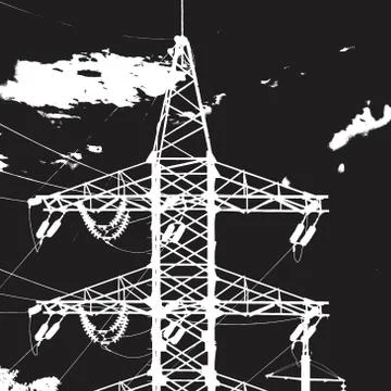 Tower Electric Closeup Stock Illustration