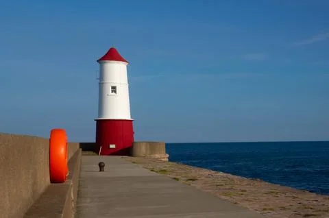 Tower at the end of Berwick Pier Stock Photos