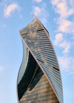 Tower Evolution of Moscow City complex Stock Photos