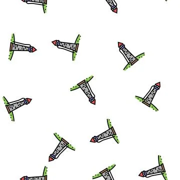 Tower fairy tale construction vector seamless pattern Stockillustratie