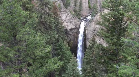 Tower falls Stock Footage 68625096