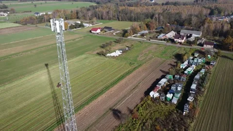 Tower on the farm Stock Footage 220385075