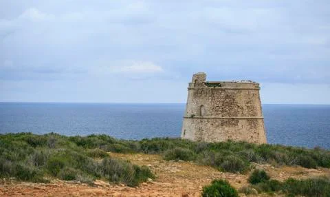 Tower in formentera Foto stock