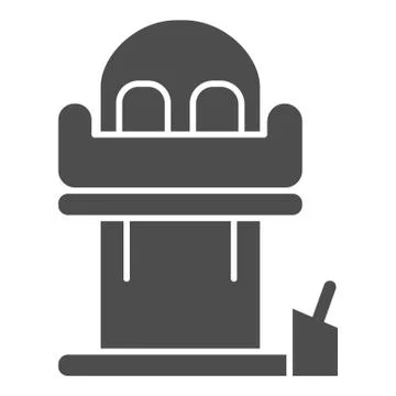 Tower freefall solid icon, Amusement park concept, Freefall attraction sign on Illustrazione stock