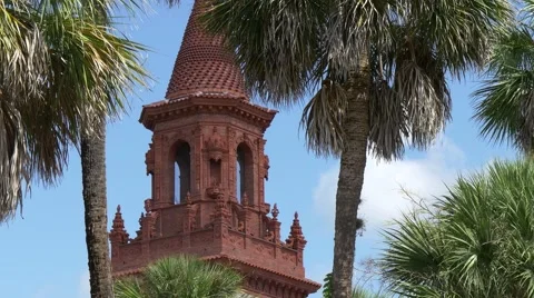 Tower of Grace United Methodist, St.Augustine Stock Footage 54918667