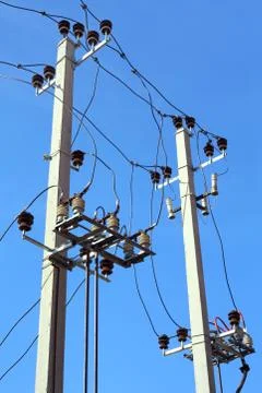 Tower of a high voltage Stock Photos
