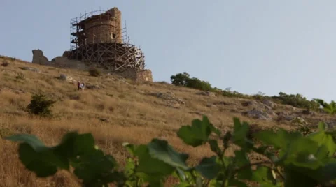 Tower on the hill Stock Footage 49671754