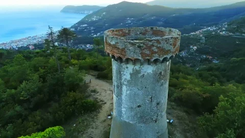 Tower on hill Video stock 104583345