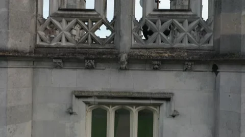 Tower in historic house with decorative elements Video stock 160999981