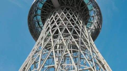 Tower of hyperboloid construction Stock Footage 163735926