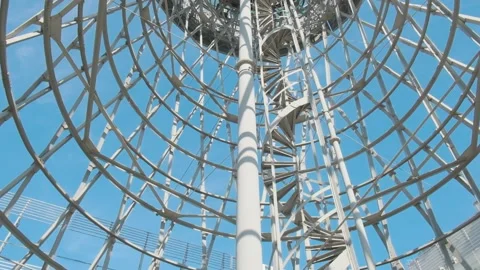 Tower of hyperboloid construction Stock Footage 163735936