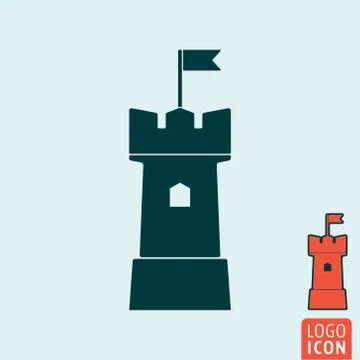 Tower icon isolated. Stock Illustration