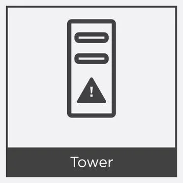 Tower icon isolated on white background Illustrazione stock gratuita