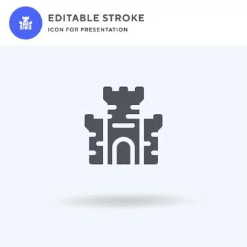 Tower icon vector, filled flat sign, solid pictogram isolated on white, logo Stockillustratie