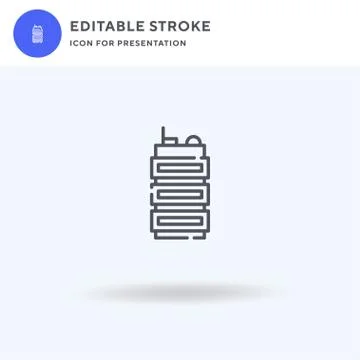 Tower icon vector, filled flat sign, solid pictogram isolated on white, logo Stock Illustration