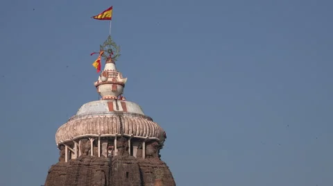 Tower of Jagannath temple complex in Puri, India Stock Footage 48787778
