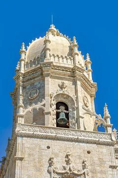 Tower of Jeronimos Monastery Stock Photos