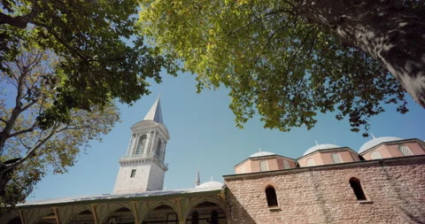 Tower of Justice seen from the second courtyard of the Topkapi Palace, Istanbul, Stock Footage 220910415
