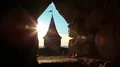 Tower of Kamianets-Podilskyi castle, old stone fortress in western Ukraine HD Footage