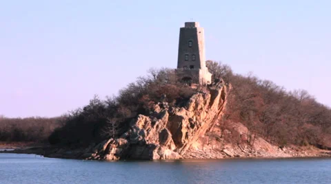 Tower at Lake Murray I Stock Footage 30437728