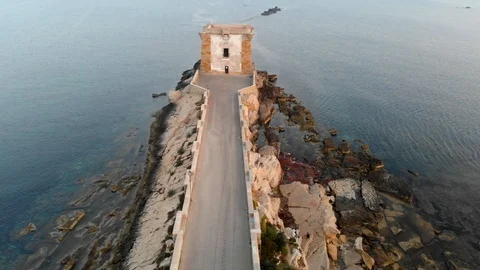 Tower of Ligny Trapani Stock Footage 100788027