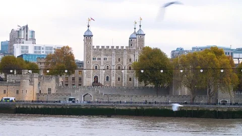 Tower of London in the daytime. Stock Footage 82805129