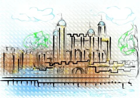 Tower of london Stock Illustration