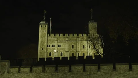 Tower of London at night Vídeo Stock 217073377