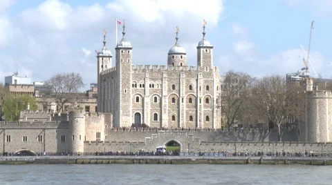 Tower of London from River Stock Footage 36557520