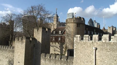 Tower of London from Tower Bridge 01 Stock-Footage 35596295