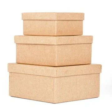 Tower made from cardboard boxes 스톡 사진