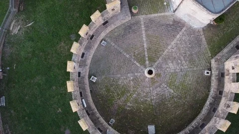 The tower of the medieval castle Stock Footage 123082629