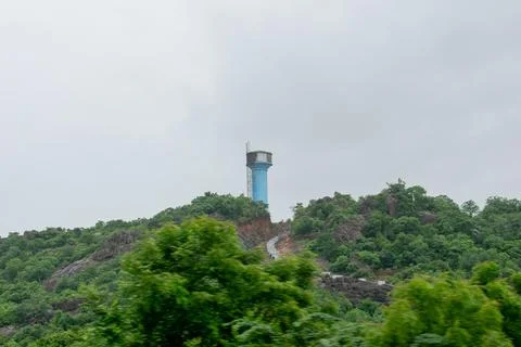 Tower in the middle of forest. Foto stock