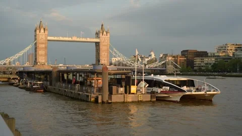 Tower Millennium Pier Stock Footage 308295213