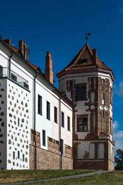 Tower of Mir castle. Stock Photos