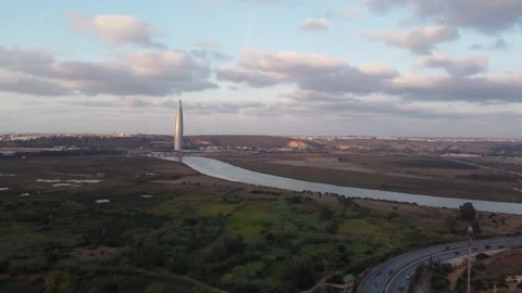 The Tower Mohammed VI is intended to be the tallest building in Africa Video stock 285749313
