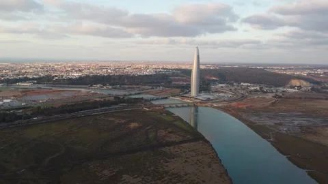 The Tower Mohammed VI is intended to be the tallest building in Africa Video stock 285941622
