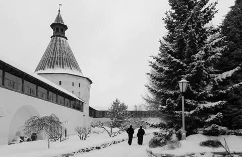 Tower of the monastery Stock Photos