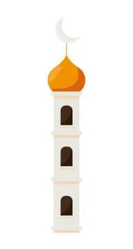 Tower of mosque ramadan kareem building Ilustración de archivo