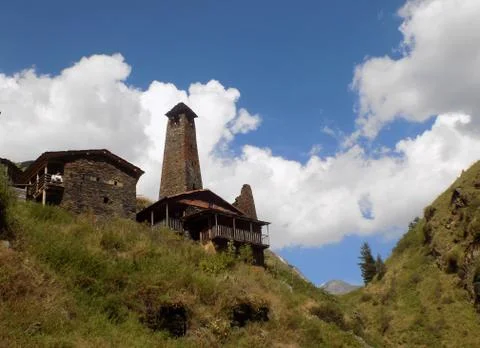 Tower in the mountain Stock Photos
