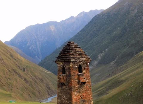 Tower in the mountain Stock Photos